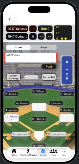 DiamondTrax live scoring screen